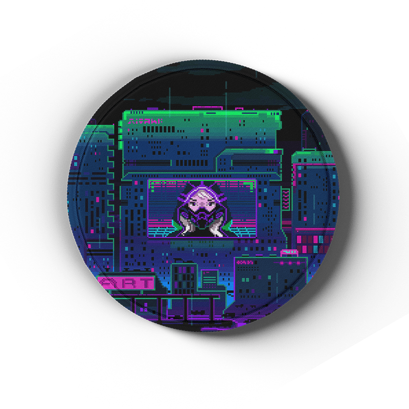 Cybercity - Artisan Coasters - MacvethOS Artisan Deskmat