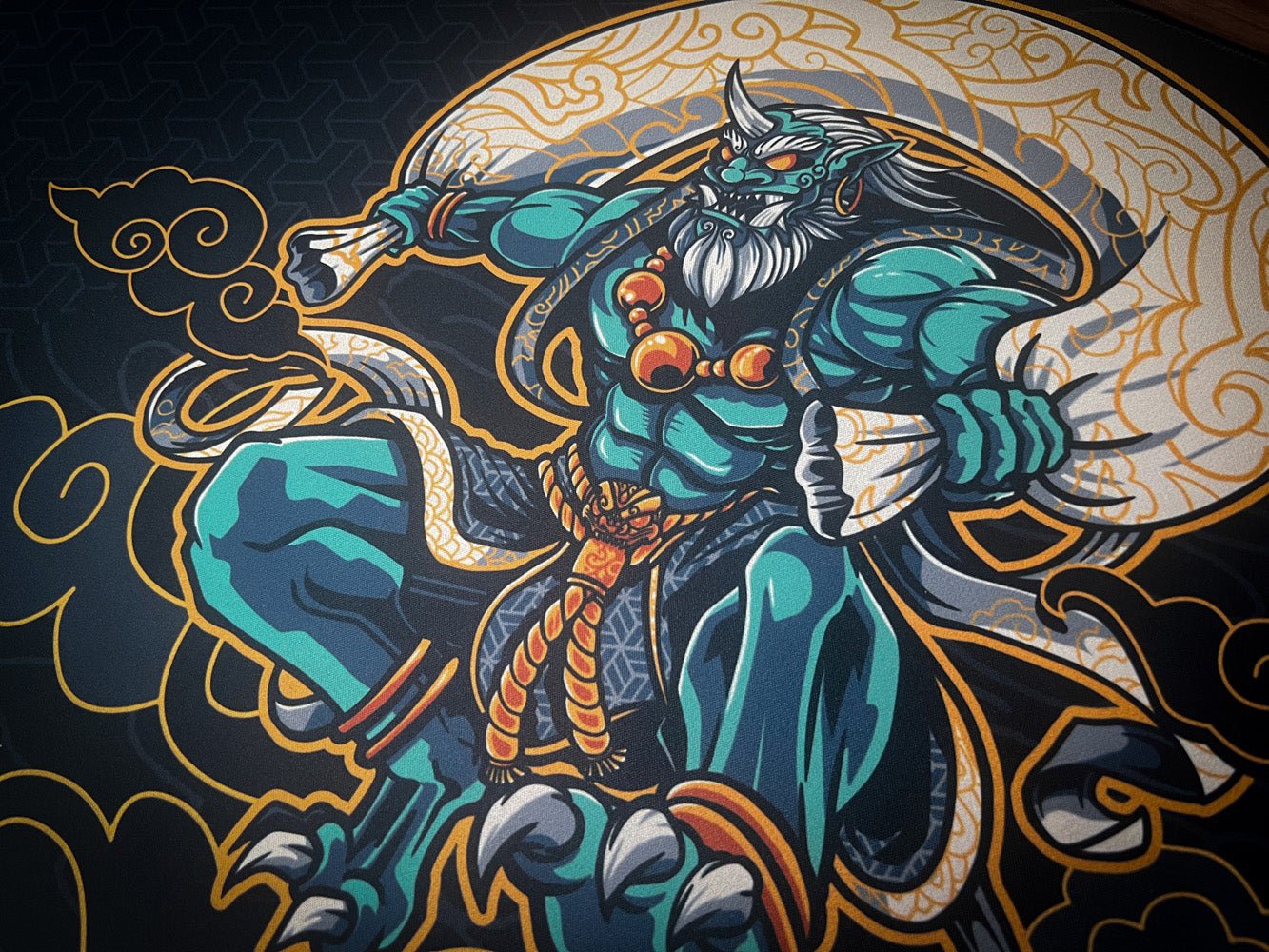Shinto God - Fuujin - MacvethOS Artisan Deskmat