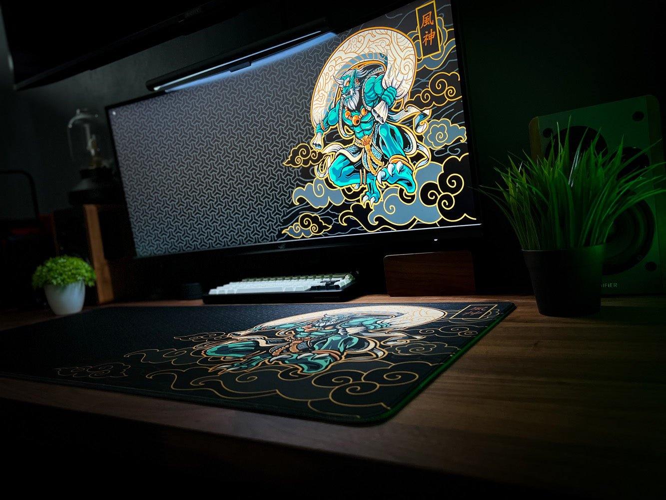 Shinto God - Fuujin - MacvethOS Artisan Deskmat