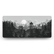 Lost Shrine Temple - Mono - MacvethOS Artisan Deskmat