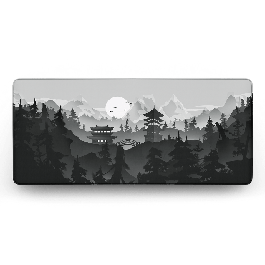 Lost Shrine Temple - Mono - MacvethOS Artisan Deskmat