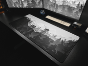Lost Shrine Temple - Mono - MacvethOS Artisan Deskmat